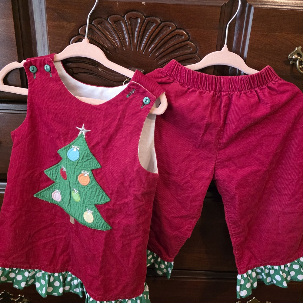 Red Christmas Tree Outfit for Kids